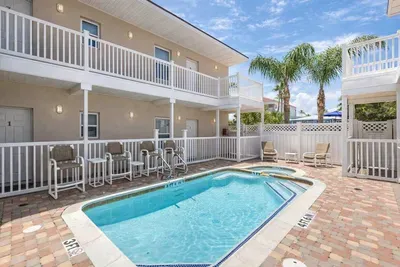 Relaxing Poolside Retreat • Steps to Beach • Private Entry • Palm Views • Ideal for Couples & Small Families