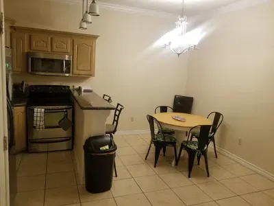 alternative shot of kitchen/dining area