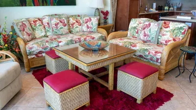 Warm, easygoing living space with a relaxed tropical feel—natural textures, soft colors, and a simple layout that makes settling in feel effortless. A genuine, welcoming room that brings an unforced coastal vibe.