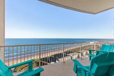 A peaceful balcony setting with bright coastal views & simple seating that invites slow mornings and easy evenings. The open horizon & relaxed layout create a calm, unhurried atmosphere that feels naturally welcoming from the moment you step outside.