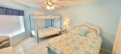 tons of bedding - 2 double sized bunk plus queen sized bed very hard to find in a 2 bedroom