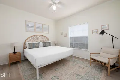 A calm, sun‑lit retreat with a clean, inviting layout that feels instantly relaxing. Soft textures, warm natural tones, and thoughtful styling create a space that feels cared for and easy to settle into, perfect for unwinding after a full day.
