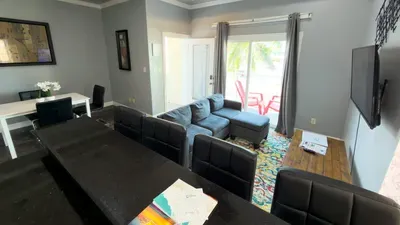 A bright, welcoming space where soft light, simple décor, and an easy indoor‑outdoor flow set a calm tone. A comfortable spot to gather, unwind, and enjoy slow moments that make the stay feel naturally warm, balanced, and effortlessly livable.