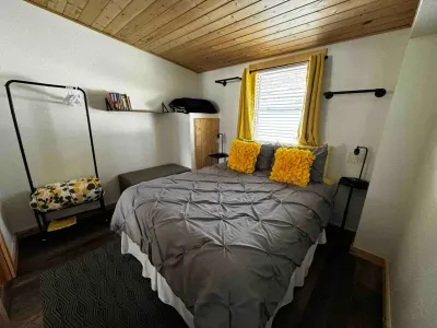 Bedroom #2  Cozy Queen size bed.