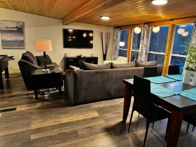 Dining room over living room.