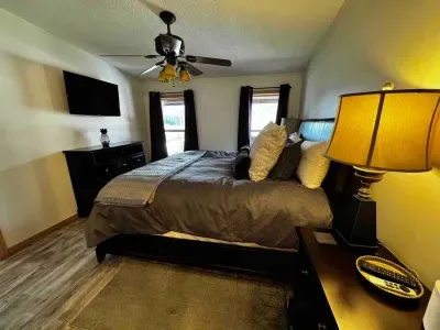 Bedroom #1 Master King Bed with private full bath 