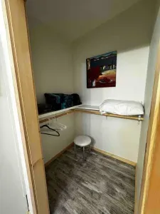 Master closet, pack-play room.