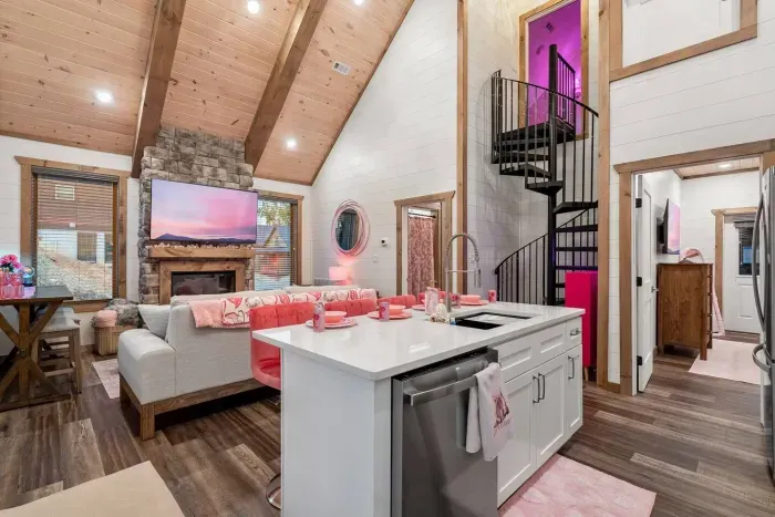 You won’t miss a moment of the fun from this open kitchen!