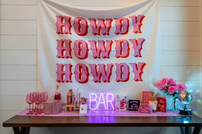 Who needs a bar when you’ve got a setup this nice? Pour something pretty, cue the disco lights, and toast to your mountain getaway!