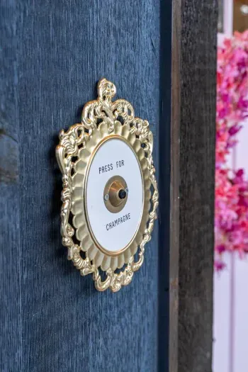 Press for champagne? Don’t mind if we do!  A little glam goes a long way at Cowgirl Dream Cabin.