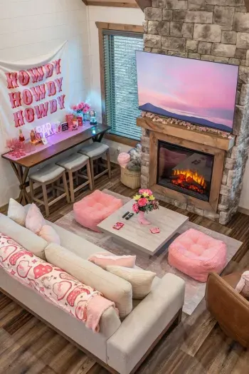 Whether it’s fireside chats, movie marathons, or game nights — this space was made for making memories