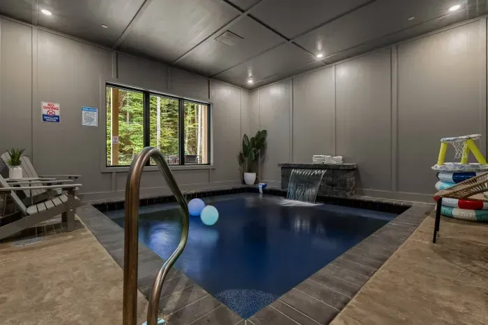 Enjoy your very own private indoor pool — perfect for a relaxing swim any time of year.