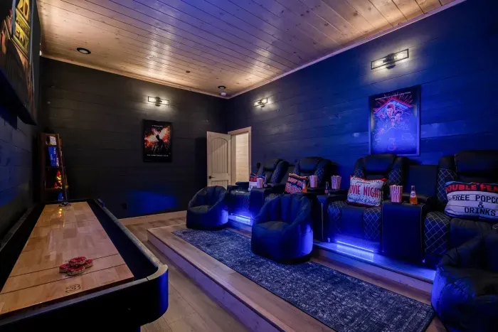 Every seat is the best seat in the house—soft leather, cool lighting, and perfect movie-night vibes.