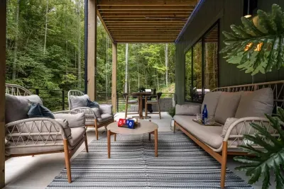 Another view of the spacious patio