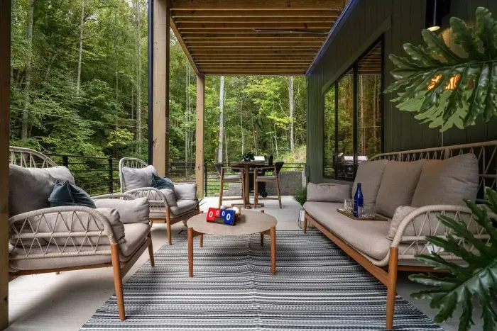 Another view of the spacious patio