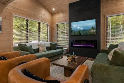 A blend of mountain charm and modern design, perfect for slow mornings or quiet nights in.
