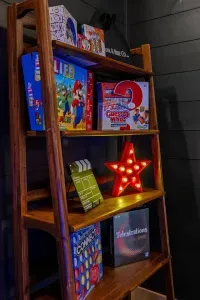 Endless entertainment—choose from classic board games or cozy up for a movie marathon