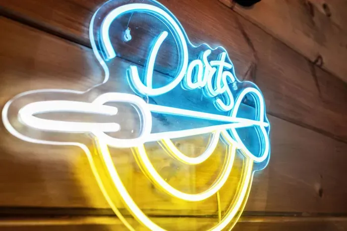 Darts - neon sign.