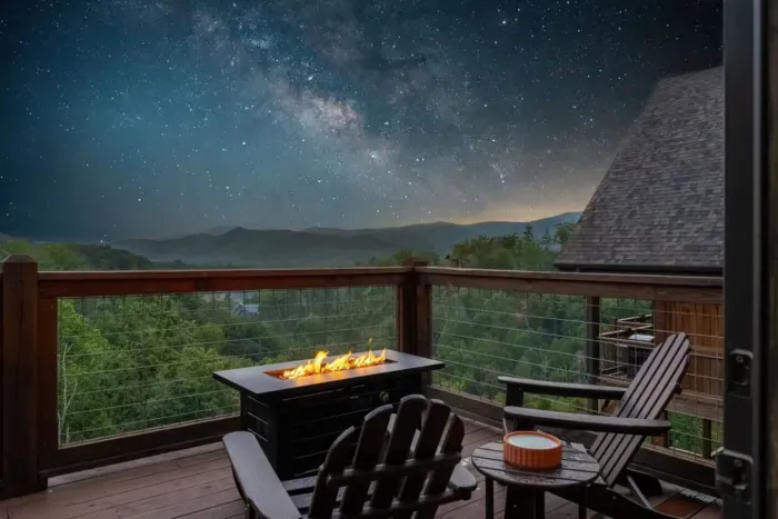 A starry night in the smokies. sooo cozy!
