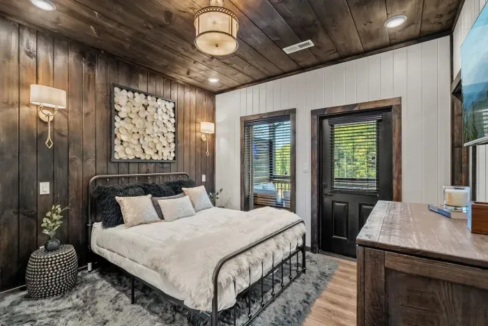 Bedroom 2 includes private access to the back porch