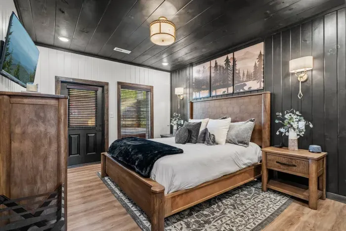 Spacious primary bedroom with thoughtful design