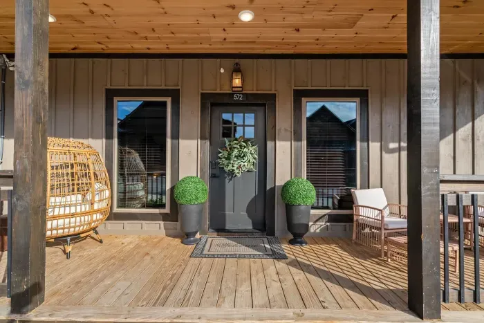 Front view of the entry