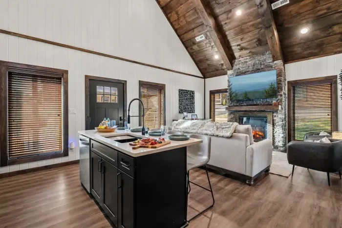 Inviting spot to gather while meals come together.