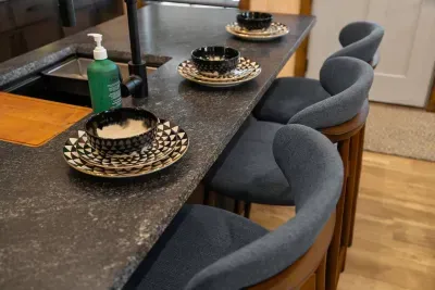 A comfy spot for coffee, conversation, or late-night snacks