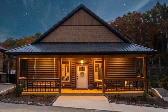 Enjoy relaxing moments on this spacious porch