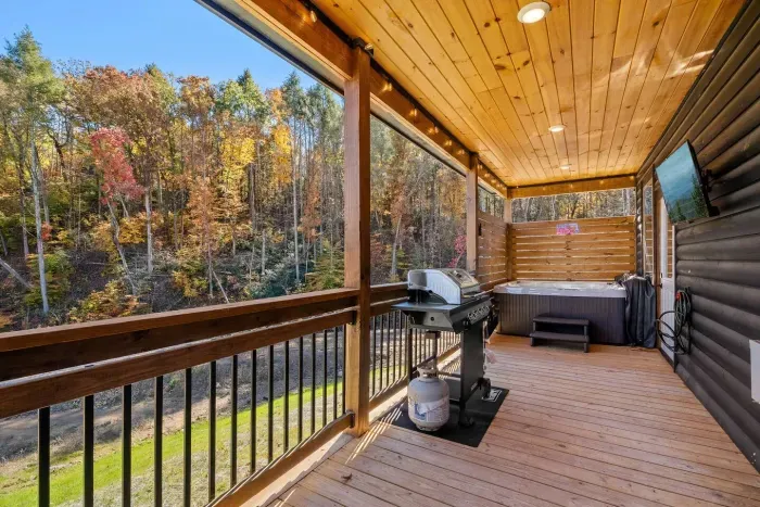 No charcoal needed! Propane grill ready for easy nights in