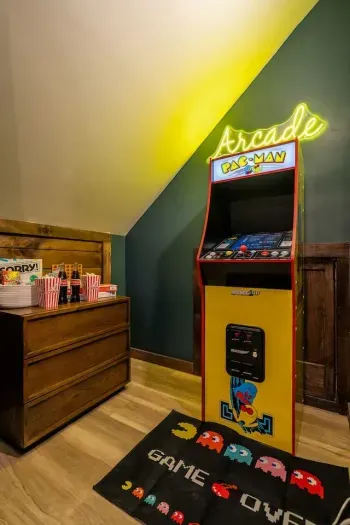 Arcade fun upstairs.