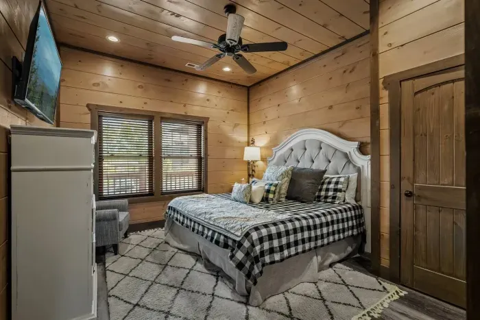 Guests will love the second king bedroom, thoughtfully designed with storage for clothes, a nightstand for convenience, and the same elevated style throughout the home.