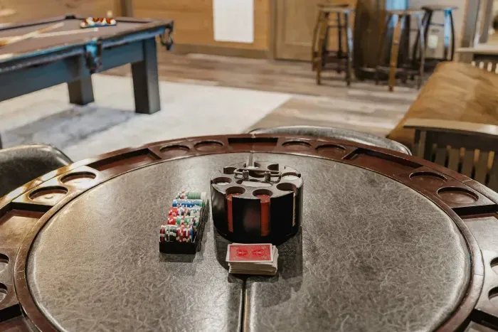 A fresh deck of playing cards lies mid-shuffle, inviting your group to dive into a game.