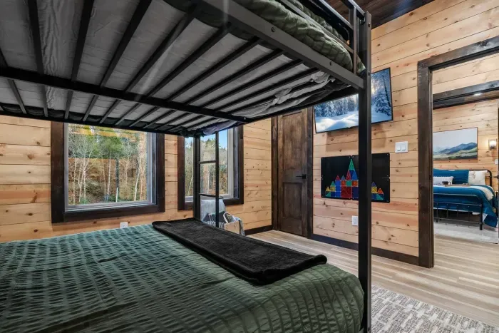 Fun, functional bunk setup with plenty of space