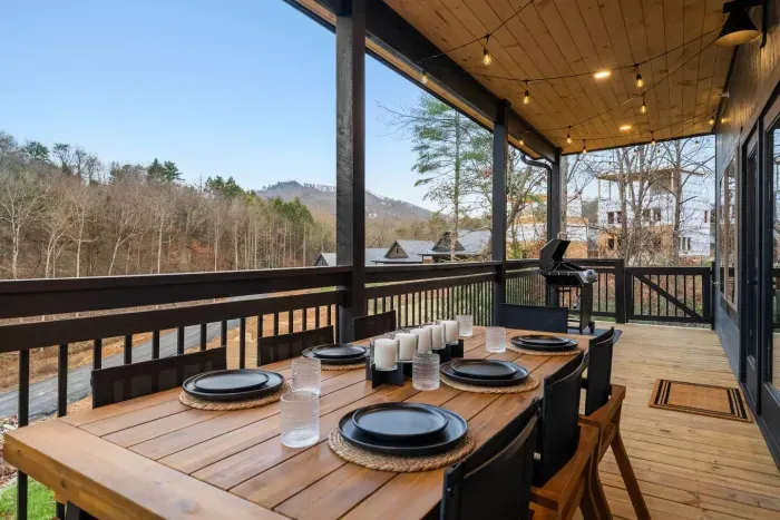 Gather around the table and enjoy elevated outdoor dining