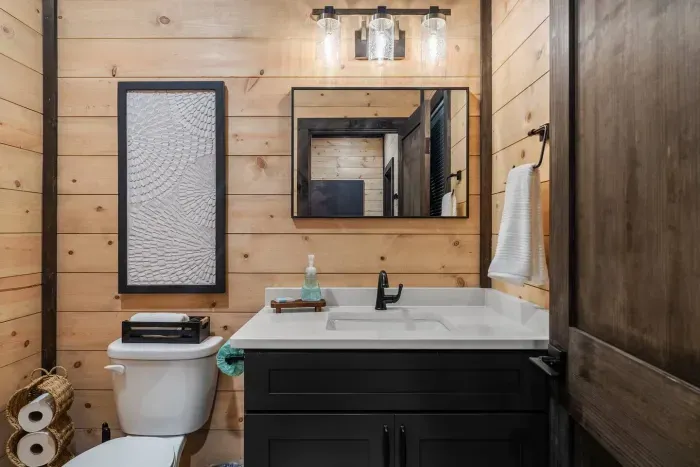 Thoughtfully designed main-level half bath