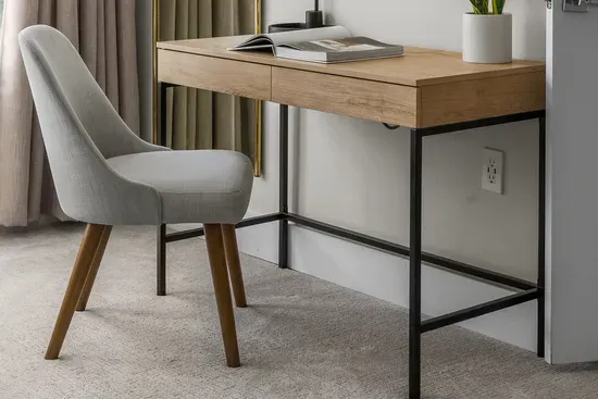 A real desk and a comfortable chair, for the mornings when work follows you to the beach.