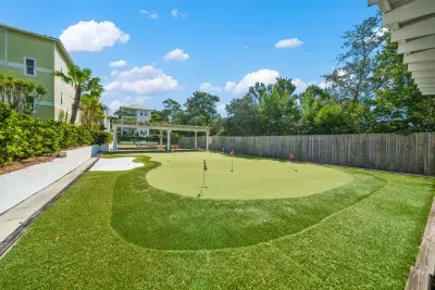 A putting green on the community grounds, a fun little extra for a few holes between the pool and dinner.