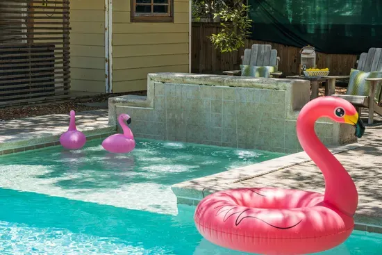Floaties encouraged — the heated pool is ready for cannonballs, lazy laps, and sunny afternoons.
