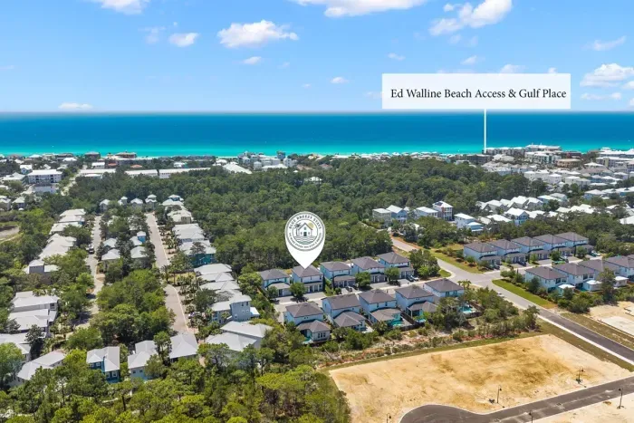 Gulf Place restaurants and the public beach are just a half-mile walk, this is why the location matters.