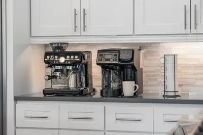 Two machines, one mission — pull an espresso or brew a full pot before the beach day begins. Your morning coffee ritual is fully covered.