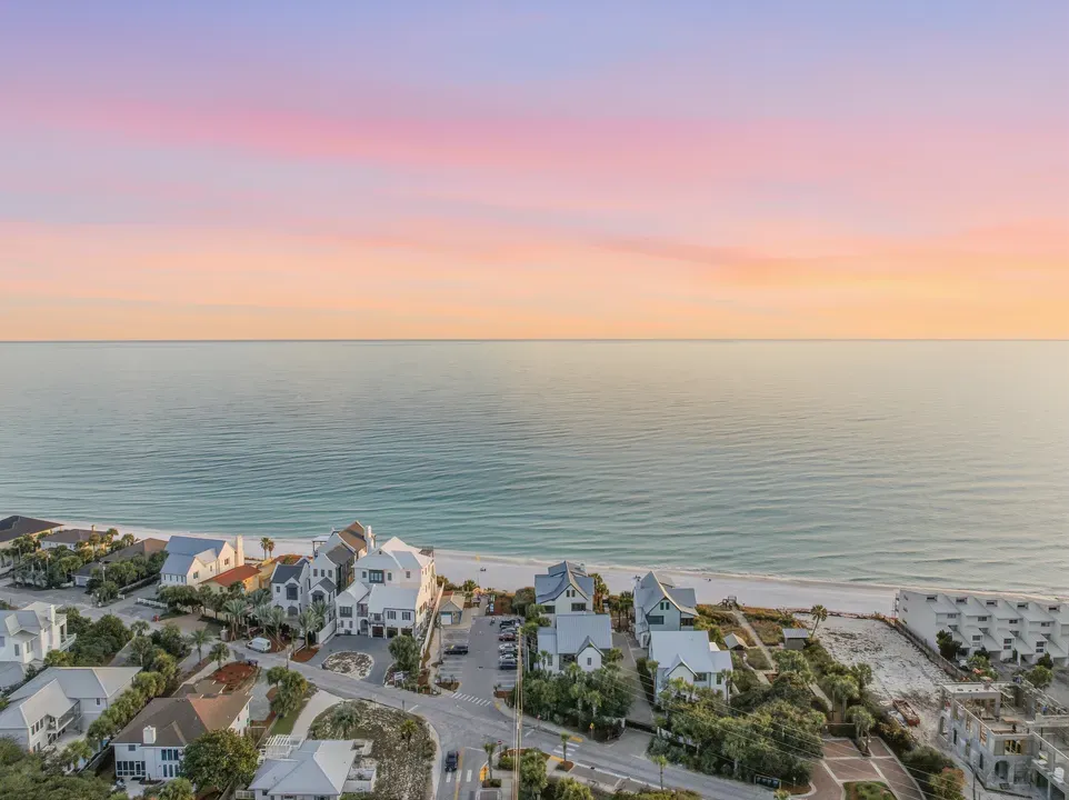 Sunset over the Gulf along Scenic 30A in Blue Mountain Beach, Florida