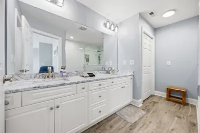 Primary double sink bathroom