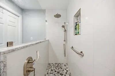 Primary bathroom custom walk in washer