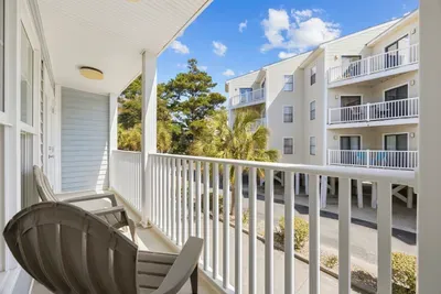 2nd floor balcony looking west