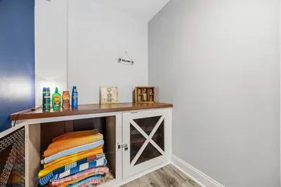 Beach towels and sunscreen for guest