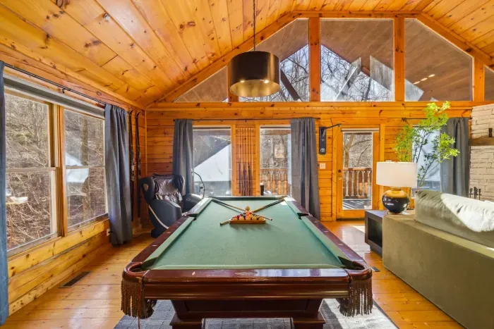 Have fun at the pool table, then unwind in the massage chair.