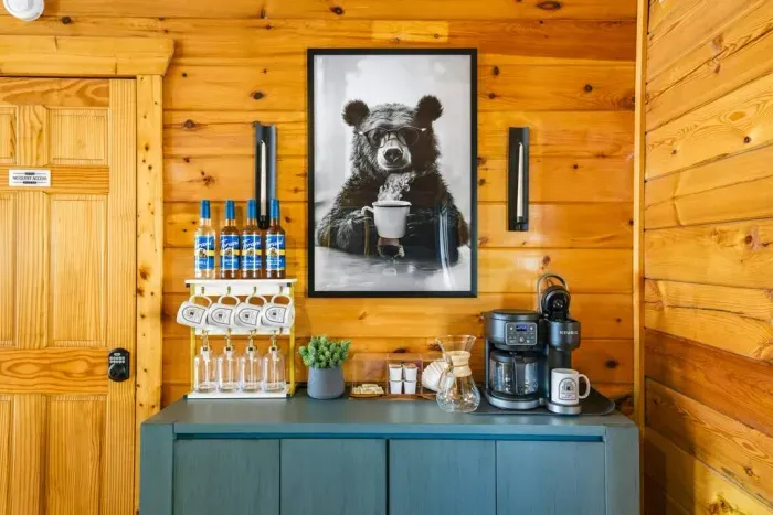 Cozy main-level coffee bar, perfect for starting your day.