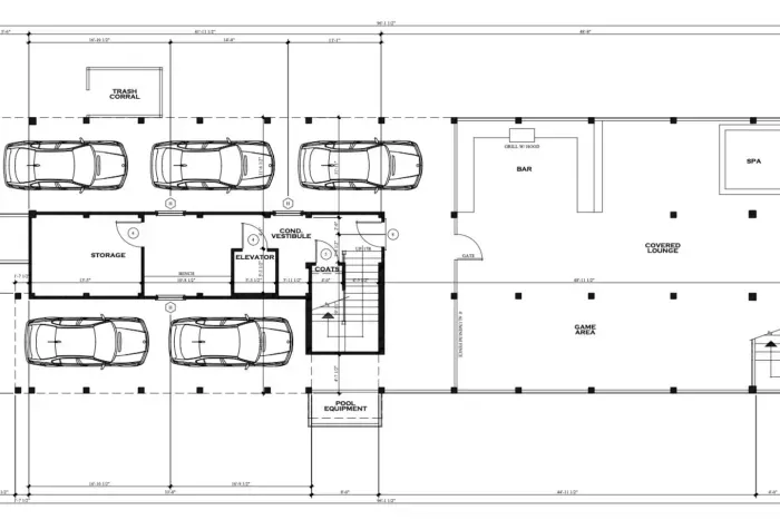 Up to 5 vehicles can park under the house, with up to 8 more in the driveway.