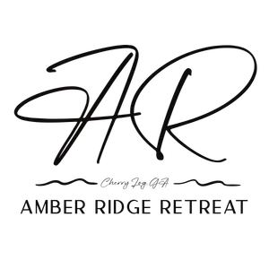 Elegant Amber Ridge Retreat branding with a clean, upscale look
